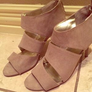 Nine West Beige Suede Heels